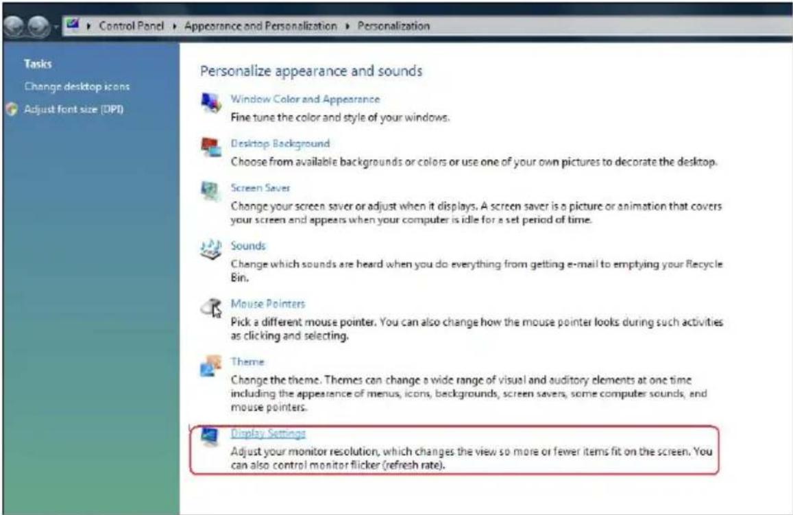 DELL P1914S - Click Display Settings. - 1