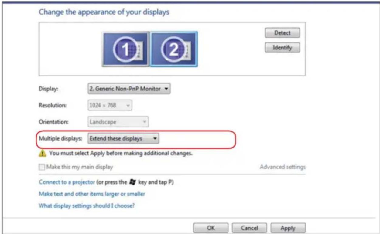 DELL P1914S - Method 2: Using the "Screen Resolution" menu - 2