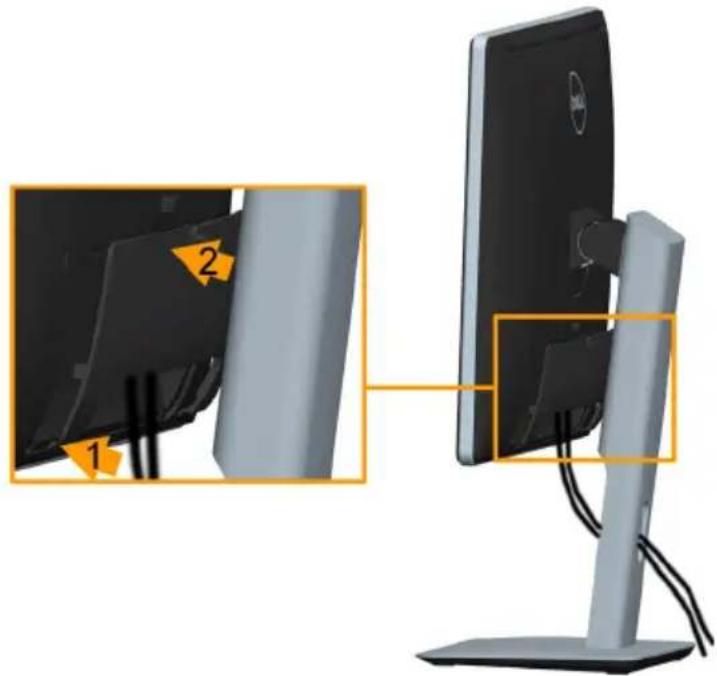 DELL P1914S - Attaching the Cable Cover - 2