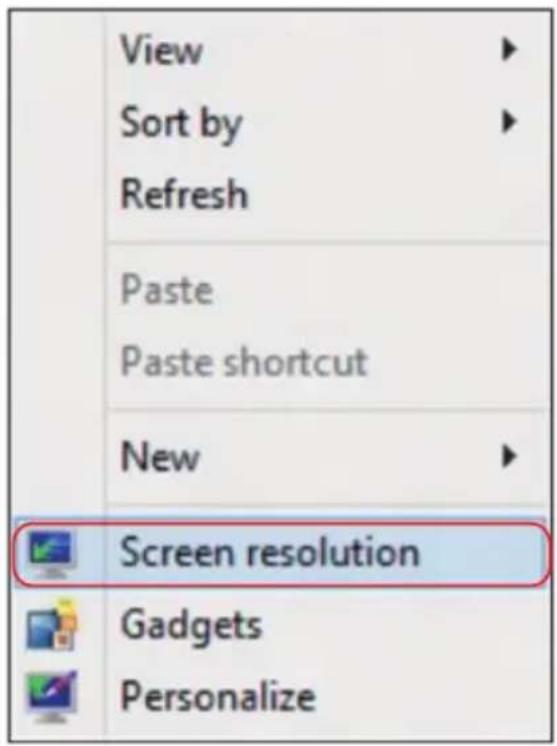 DELL P1914S - Method 2: Using the "Screen Resolution" menu - 2