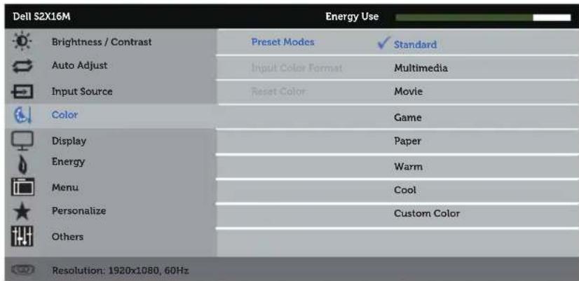 DELL UZ2315H - Preset Modes W - 1
