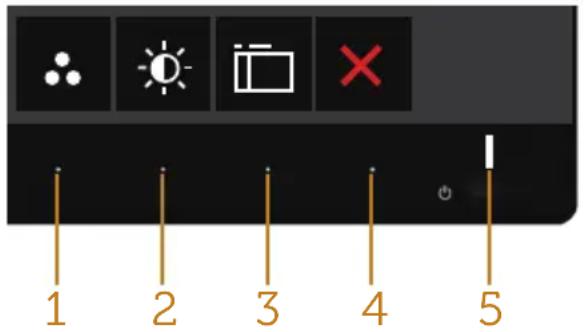 DELL UZ2315H - Using the Front Panel Controls - 1