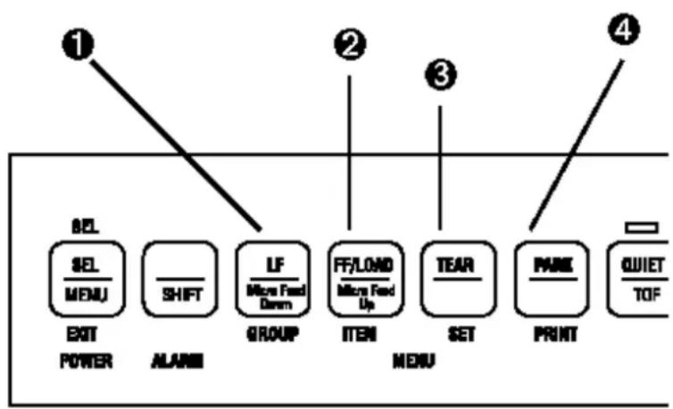 OKI Microline 591 - Active Buttons in Menu Mode - 1