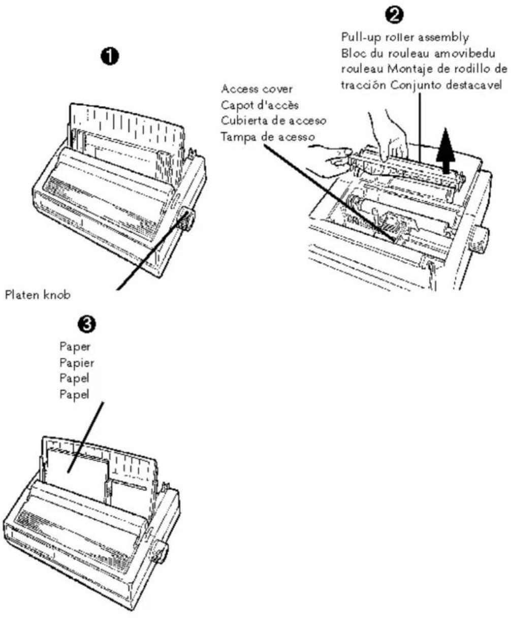 OKI Microline 590 - Clearing Single-Sheet Feed Jams - 1