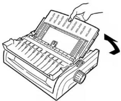 OKI Microline 420N - Loading Rear Feed Paper from the Back of the Printer - 3