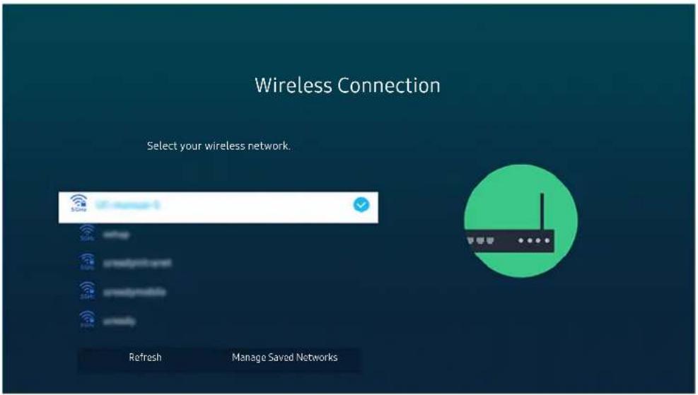 SAMSUNG QN65Q60A - > Settings General Network Open Network Settings Wireless - 2