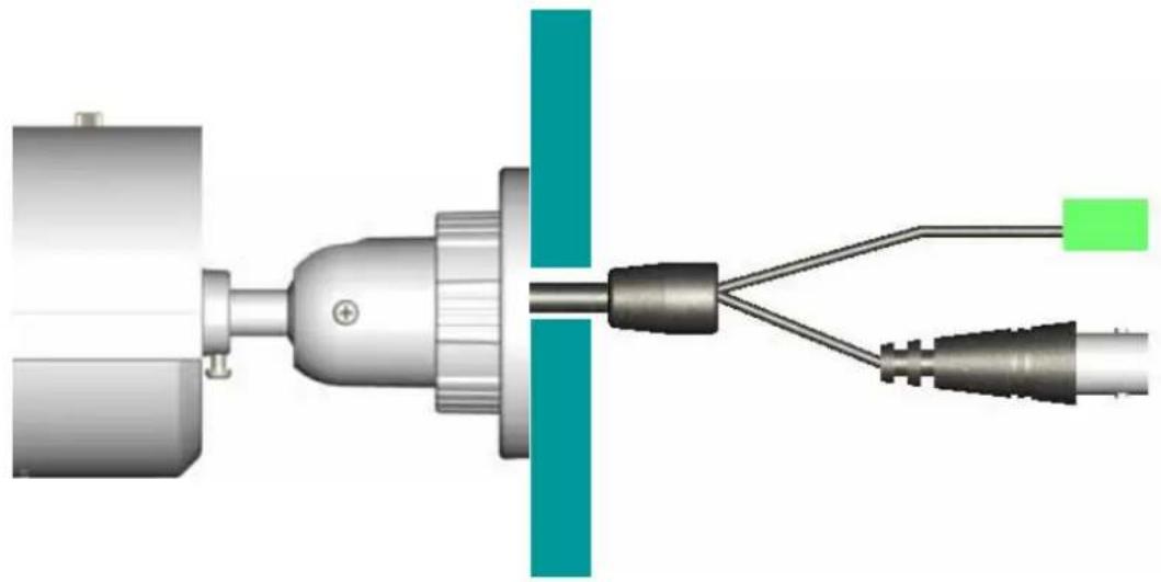 JVC TK-T8101WPRU - Step 2: Pass all the signal cables through the hole for the cables. - 1