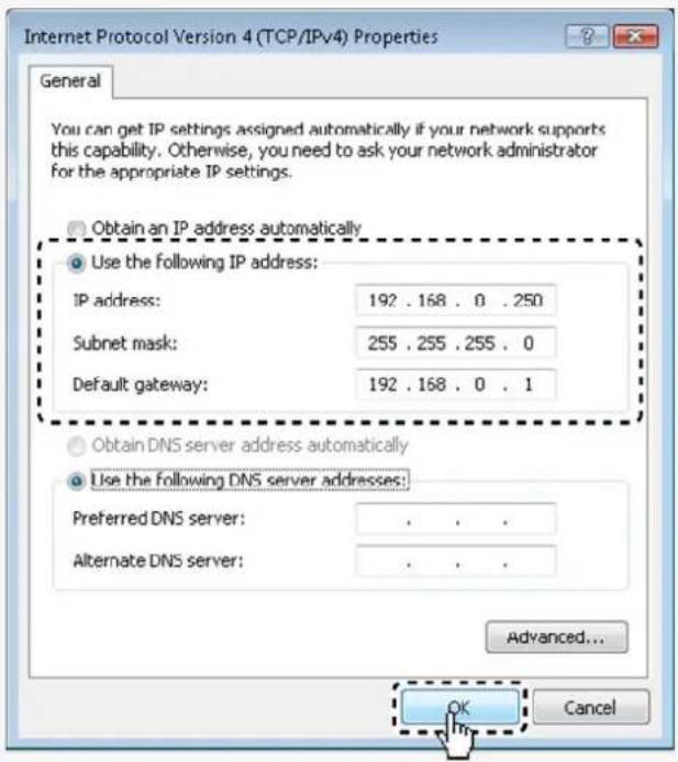 SANYO VCC-HD2100P - Select the [Use the following IP address:] radio button and specify the IP address and the subnet mask. - 1