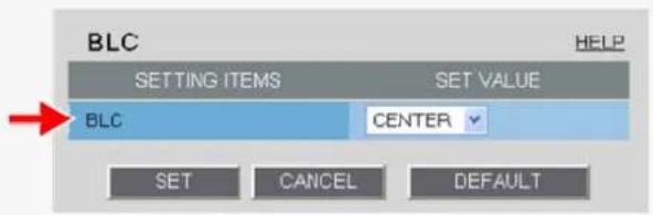 SANYO VCC-HD2100P - Configuring Center-Weighted Average Metering Mode (CENTER) - 1