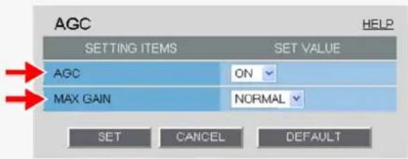 SANYO VCC-HD2100P - Automatically configuring gain value using AGC - 1