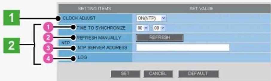 SANYO VCC-HD2100P - Configuring NTP Settings - 1