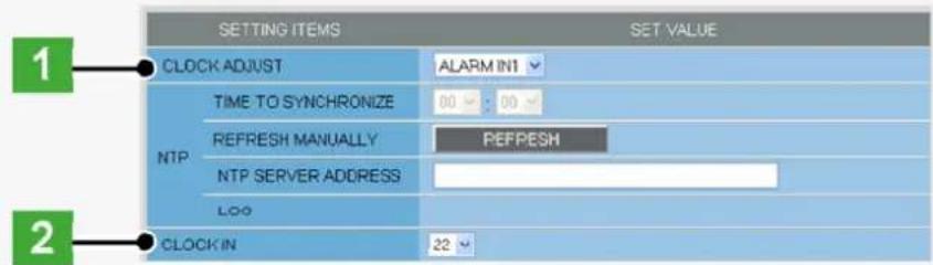 SANYO VCC-HD2100P - Configuring CLOCK IN Setting - 1