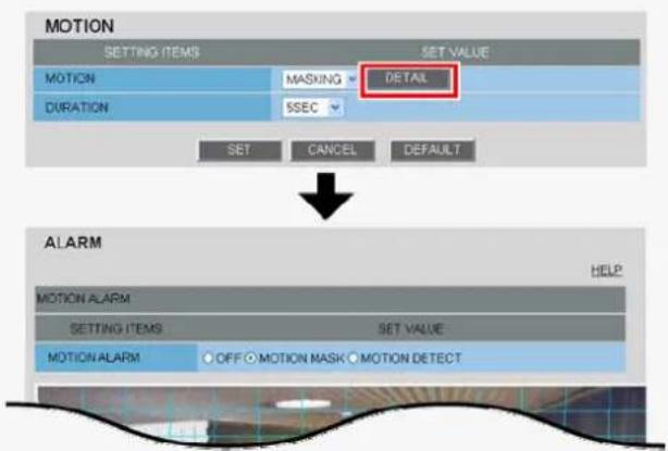 SANYO VCC-HD2100P - Disabling motion detection in masked areas - 2