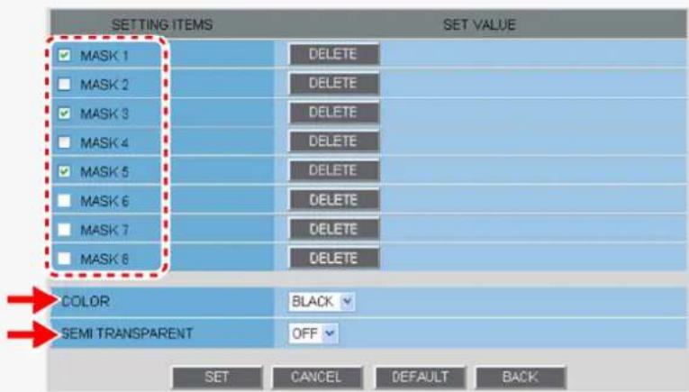 SANYO VCC-HD2100P - Select the [SETTING ITEMS] check box. - 1