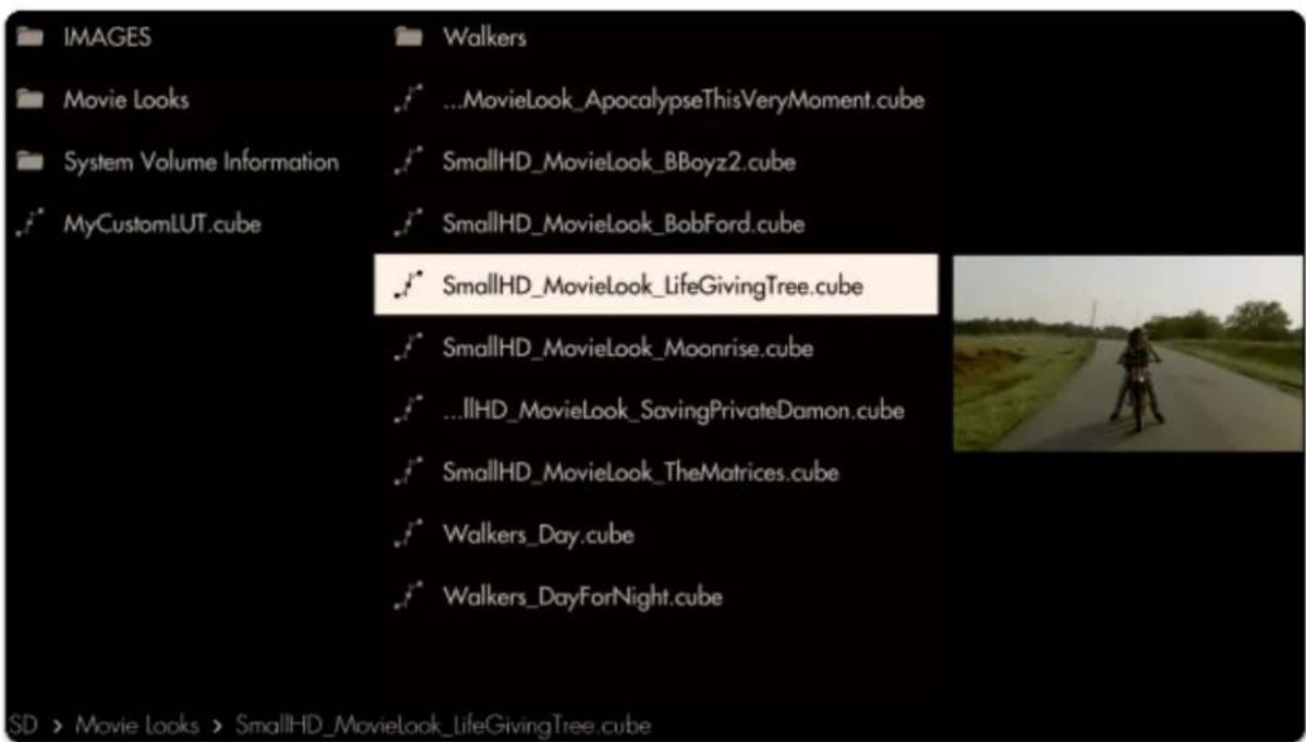 SmallHD Focus 7 - Look (3D LUT) - Quick Start - 4