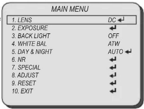 MARSHALL CV500-M2 - Press SET button to access the MAIN MENU. - 1