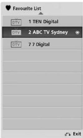 LG 55LH95QD - ■ Displaying the favourite programme list - 1