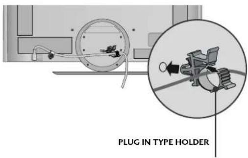 LG 55LH95QD - Install the PLUG IN TYPE HOLDER and put the cables inside it. - 1