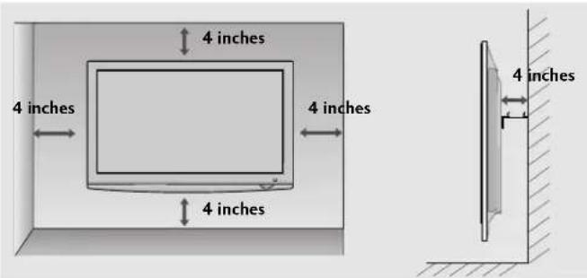LG 55LH95QD - WALL MOUNT: HORIZONTAL INSTALLATION - 1