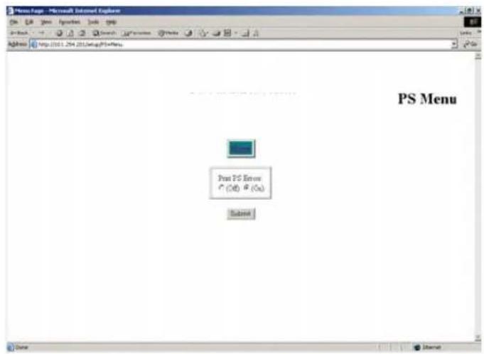 MSN Europe - Microsoft Internet Explorer File Edit View Insert Tools Help S-Batch Forward Search Express Options Address: http://101.254.2013/2013/PSMenu PS Menu Post PS Error C (SB) B (CB) Submit