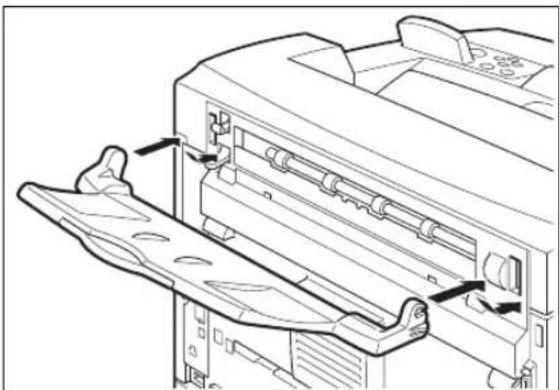TALLYGENICOM Intelliprint 9035 - Installing the Rear Tray - 1