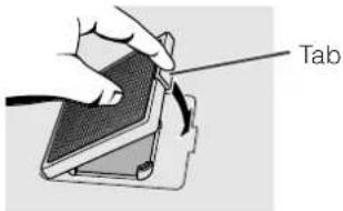 SHARP XG-P25X - Cleaning and replacing the bottom air filter - 6