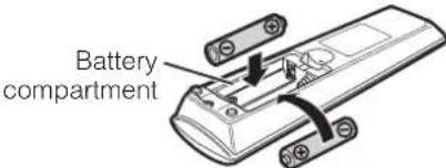 SHARP XG-P25X - Inserting the batteries - 2
