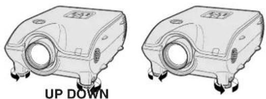 SHARP XG-P25X - Using the Adjustment Feet - 3