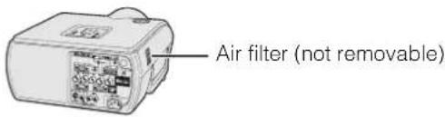 SHARP XG-P25X - Replacing the Air Filter - 2