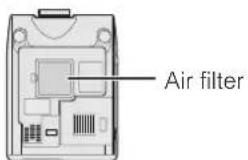 SHARP XG-P25X - Replacing the Air Filter - 1