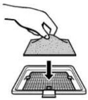 SHARP XG-P25X - Cleaning and replacing the bottom air filter - 5