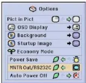 SHARP XG-P25X - Monitor Out/RS-232C Off Function - 1