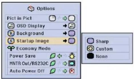 SHARP XG-P25X - Selecting a Startup Image - 8