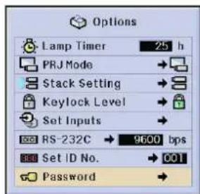 SHARP XG-P25X - Changing the Password - 1