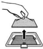 SHARP XG-P25X - Cleaning and replacing the bottom air filter - 3
