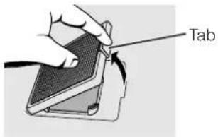 SHARP XG-P25X - Cleaning and replacing the bottom air filter - 2