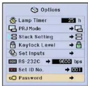 SHARP XG-P25X - Setting the Password - 1