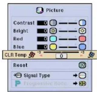 SHARP XG-P25X - Adjusting the Color Temperature - 1