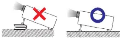 SHARP PG-LX3500 - Caution regarding placing of the projector - 1
