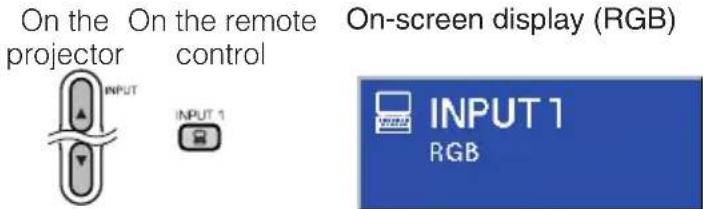 SHARP XR-10X - Select the INPUT mode - 1