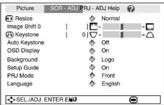 SHARP XR-10X - "Picture" menu - 3