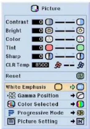 SHARP XV-Z10000 - Selecting the C.M.S. Color - 1