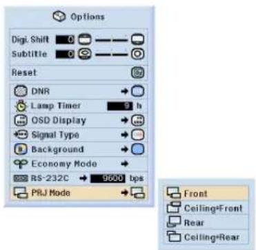 SHARP XV-Z10000 - Setting the Projection Mode - 1