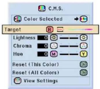 SHARP XV-Z10000 - Selecting the Target Color - 2