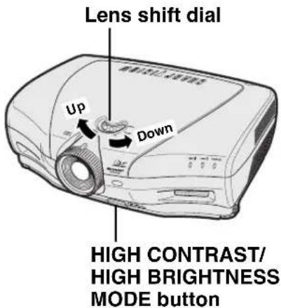 SHARP XV-Z10000 - Selecting the HIGH CONTRAST/ HIGH BRIGHTNESS MODE - 1