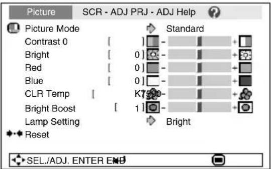 SHARP XR-20X - "Picture" menu - 1