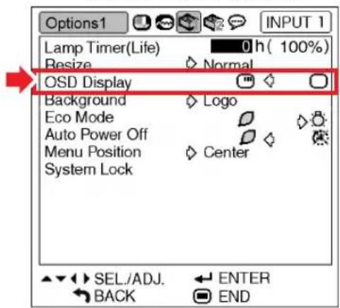 SHARP PG-MB60X - Setting On-screen Display - 1