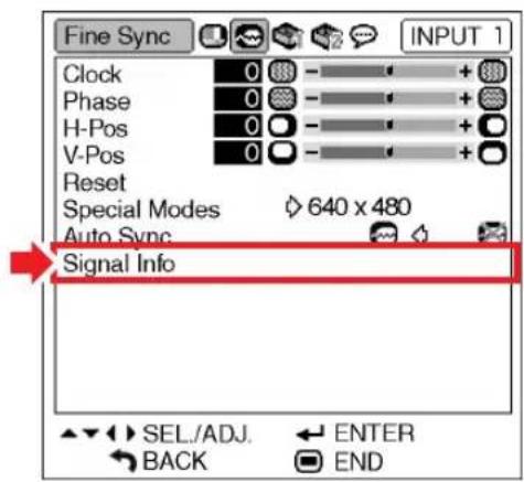 SHARP PG-MB60X - Checking the Input Signal - 1