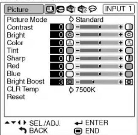 SHARP PG-MB60X - "Picture" menu - 2
