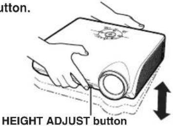SHARP PG-MB60X - Adjust the projector angle - 1